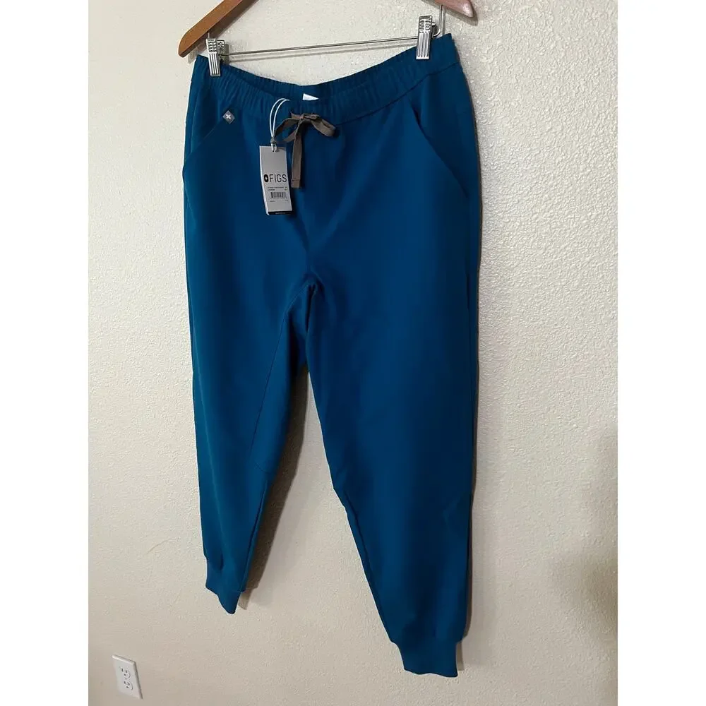 Figs Tansen 2.0 Jogger pants in ABU Alps Blue BEW MENS MEDIUM SHORT